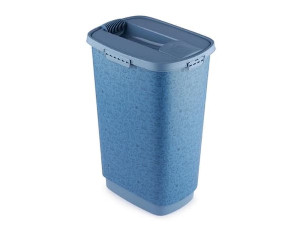 Rotho 4002010887WS, Oppbevaringsbeholder for mat til kjæledyr, Plast, Blå, Mønster, Frittstående, 50 l