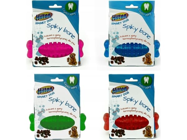 Hilton HILTON Dog Spiky Ball mix kolor Kość z kolcami 12cm dla psa