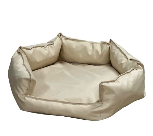 GO GIFT Hexagon beige XXL - säng för husdjur - 90 x 63 x 16 cm