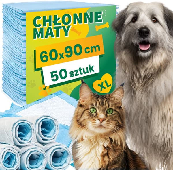 50 kpl hygieniatyynyjä koirille ja kissoille imukykyiset matot pissalle oppimiseen 60x90