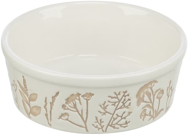 Trixie Bowl, textured motif, ceramic, 1.2 l/ø 20 cm, white/taupe