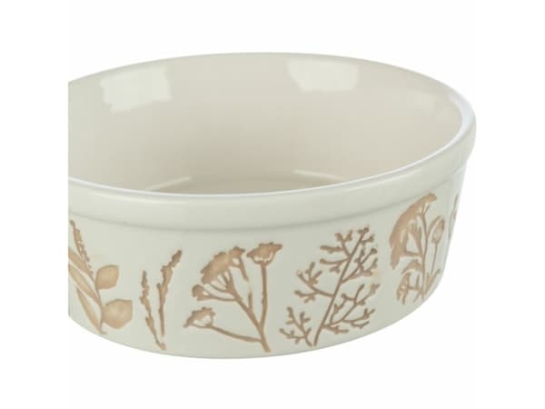 Trixie Bowl, textured motif, ceramic, 1.2 l/ø 20 cm, white/taupe
