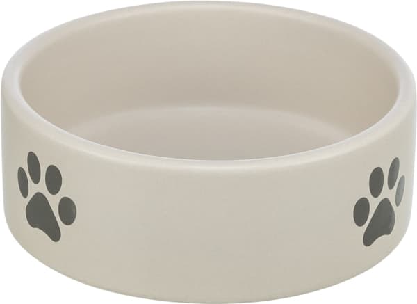 Trixie Bowl, tassukuvio, keraaminen, 1,4 l/ø 20 cm, vaaleanharmaa/harmaa