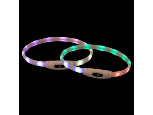 Trixie Flash light ring USB, silicone, XS–XL:65cm/16mm, multi-color