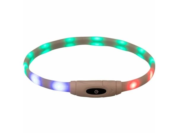 Trixie Flash light ring USB, silicone, XS–XL:65cm/16mm, multi-color