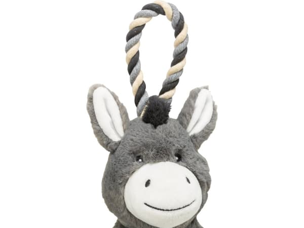 Trixie Donkey, plush/rope, recycled, 66 cm