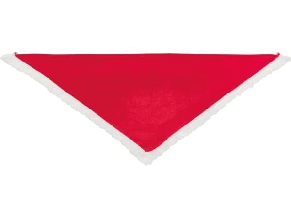 Trixie Xmas neckerchief, velvet look, 75 cm, red