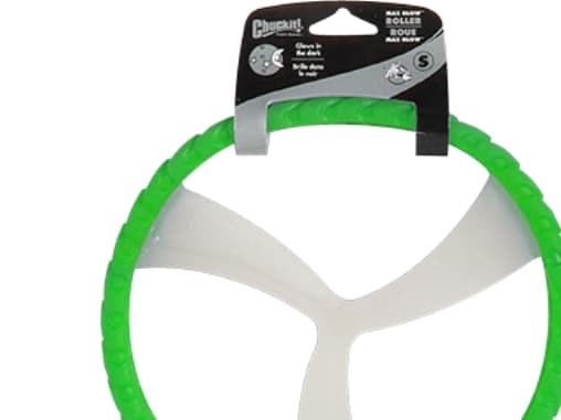 CHUCKIT Frisbee, jossa on pimeässä hehkuva rengas, S