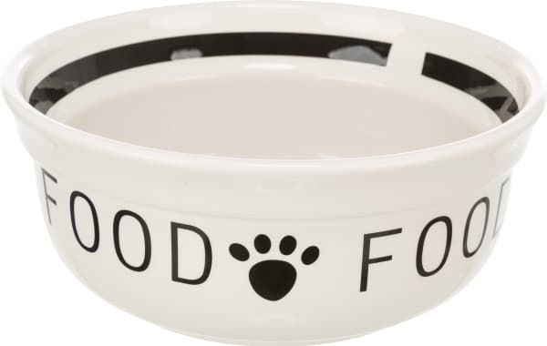 Trixie „Food" bowl, ceramic, 1.6 l/ø 20 cm, white/black