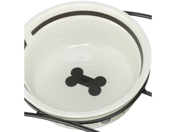 Trixie „Food" bowl, ceramic, 1.6 l/ø 20 cm, white/black