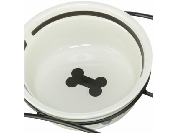 Trixie „Food" bowl, ceramic, 1.6 l/ø 20 cm, white/black
