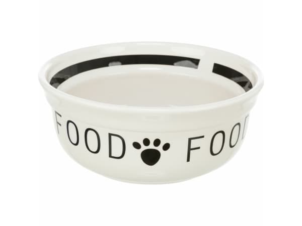 Trixie „Food" bowl, ceramic, 1.6 l/ø 20 cm, white/black