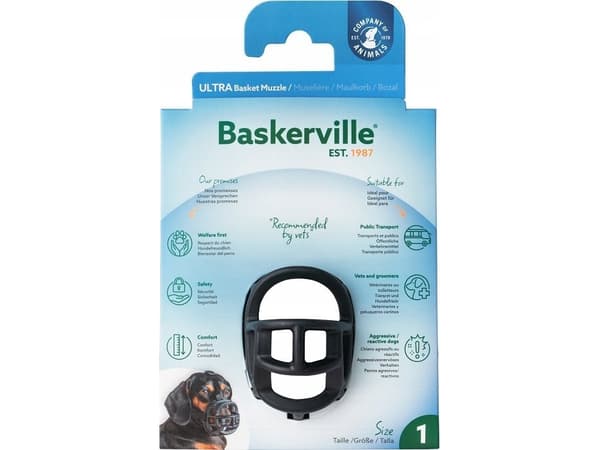 Company of Animals Baskerville Ultra munkorg storlek 1, nos: L5cm, Ø22cm