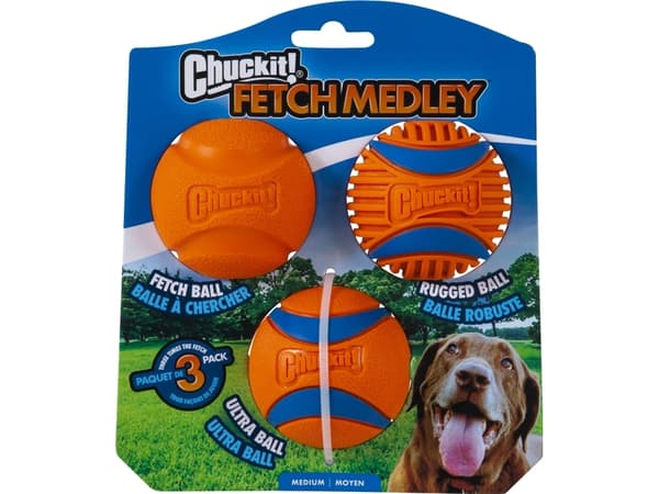 CHUCKIT Fetch Medley bolde, M, 3 stk.