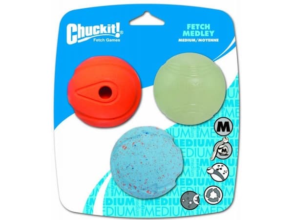 Chuckit! FETCH MEDLEY ASST MEDIUM 3PAK (520520)