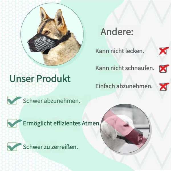 Åndbart blødt mesh, justerbart, bid- og foringsbestandigt