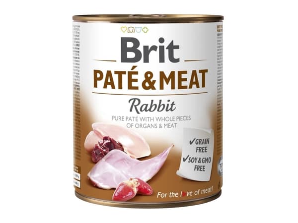 Brit Karma BRIT PATÉ & KJØTT med kanin til hund 800g