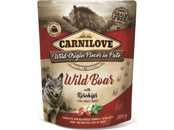 CARNILOVE Carnilove Burkfoder för hundar Pate Wild Boar with Rosehips 300g