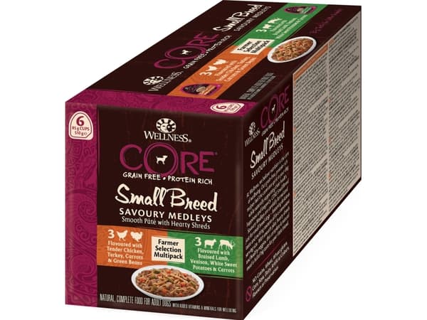 CORE Small Breed Savoury Medleys Farmer Multipack 510g - (4 pk/ps)