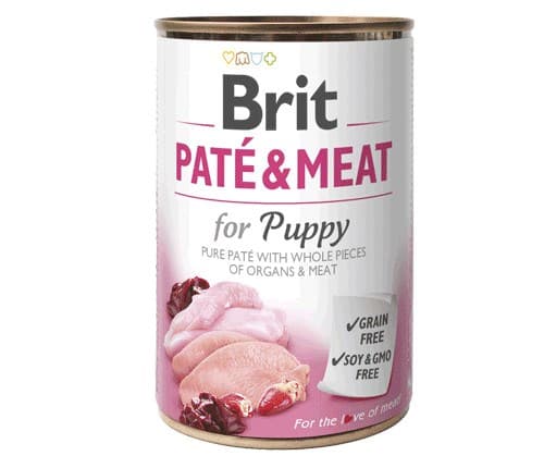 Brit Brit Pate & Meat Dog Puppy puszka 400g