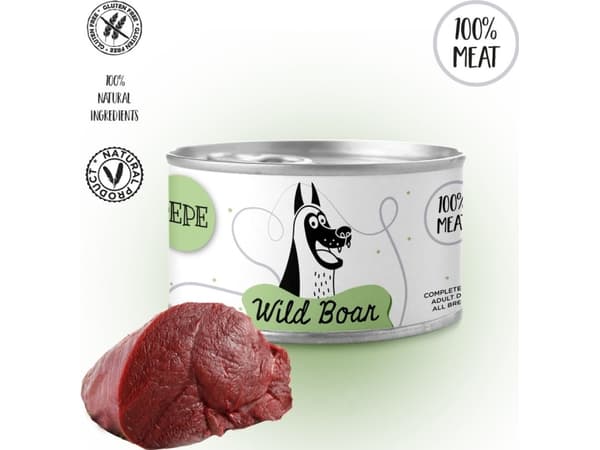 Dyreboks PEPE Våtfôr Villsvin (vilt) 410g