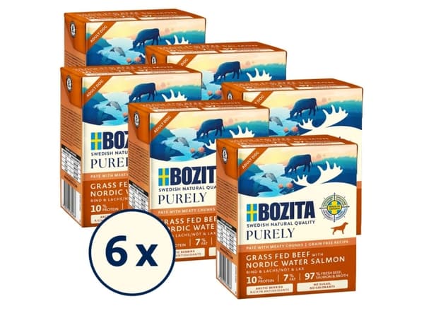 BOZITA Ren nöt- och laxbiff med köttbitar 370g