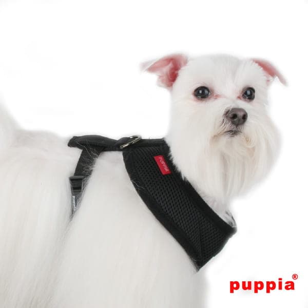 PUPPIA blød sort hunde- eller kattesele Vælg størrelse: M