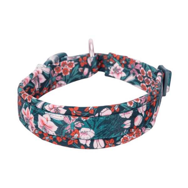 Blossom TrueLove Hundehalsbånd Marineblå-Rød Vælg størrelse: XS
