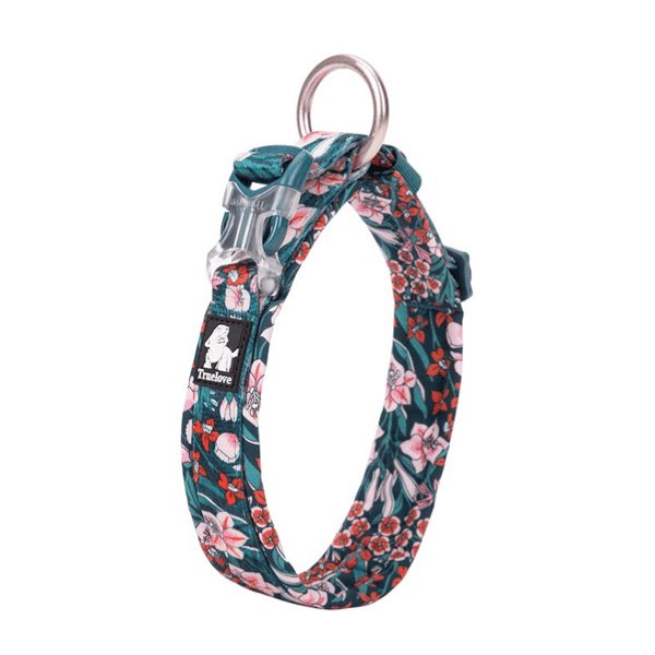 Blossom TrueLove Hundehalsbånd Marineblå-Rød Vælg størrelse: XXXL