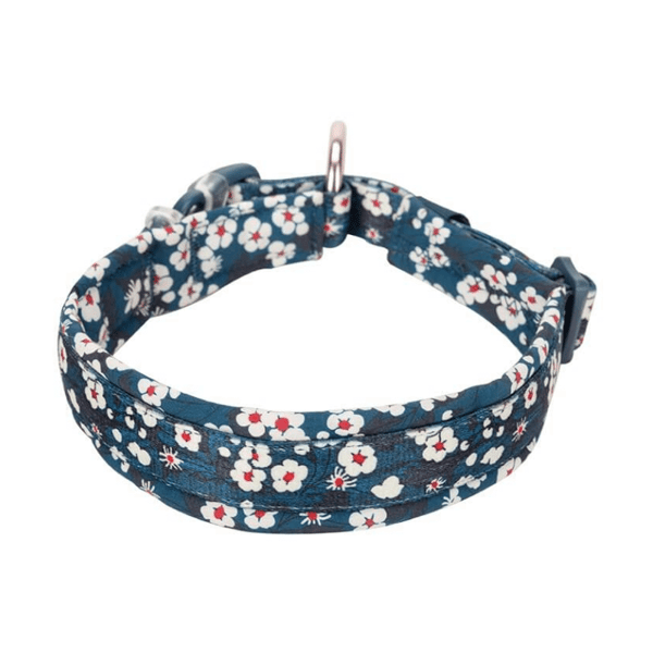 Blossom TrueLove Hundhalsband Marinblått och Vitt Välj storlek: M