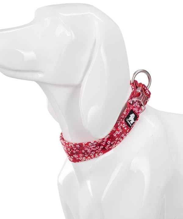 Blossom TrueLove hundhalsband rött Välj storlek: XXS