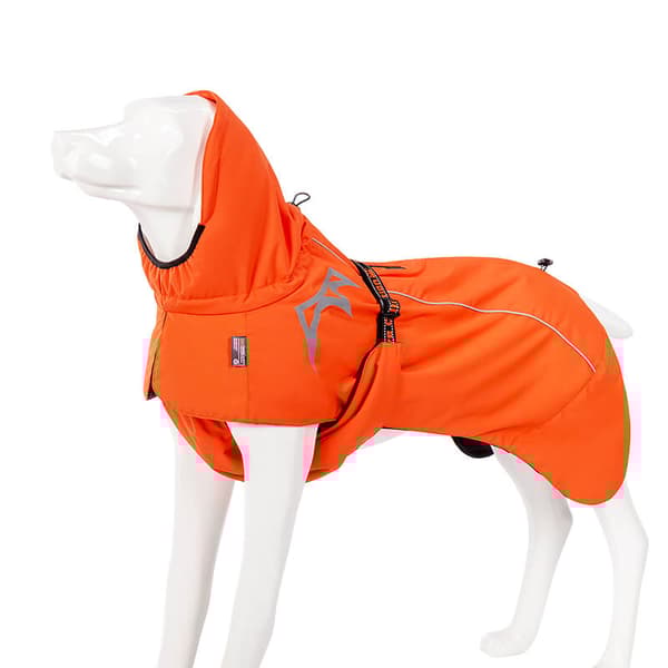 Varm vattentät hundjacka Eco Truelove orange storlek: 55cm