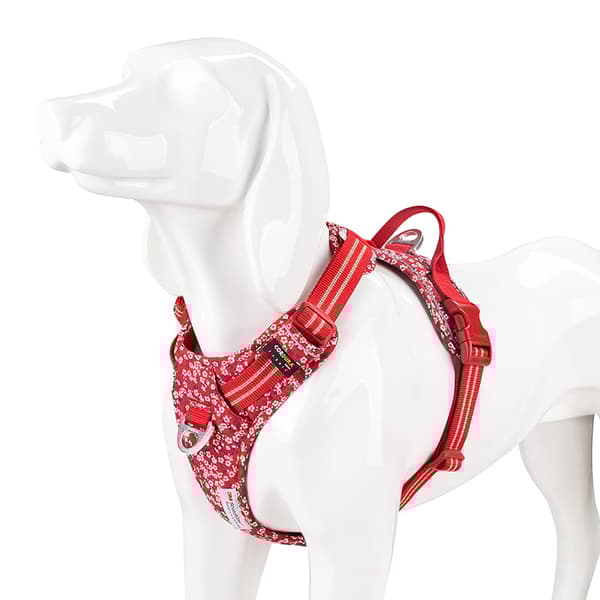 TrueLove Blossom Premium Hundesele Rød Forstærket Vælg størrelse: XL