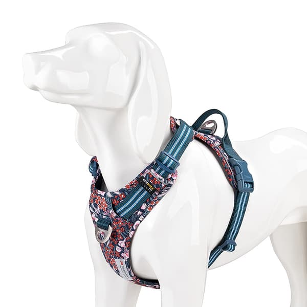 TrueLove Blossom Premium Hundesele Marineblå-Rød Forstærket Vælg størrelse: L