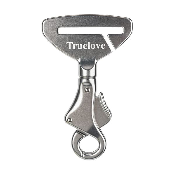 TrueLove Premium hopeanvärinen auton turvavyö koirille
