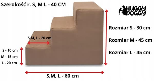 Koiranportaat sohvalle ja sängylle beige chihuahua HUGGY DOGGY Climber L