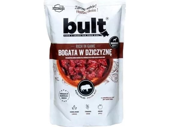 BULT Bult Märkä koiranruoka Jauheliha hirvenlihaa 500g