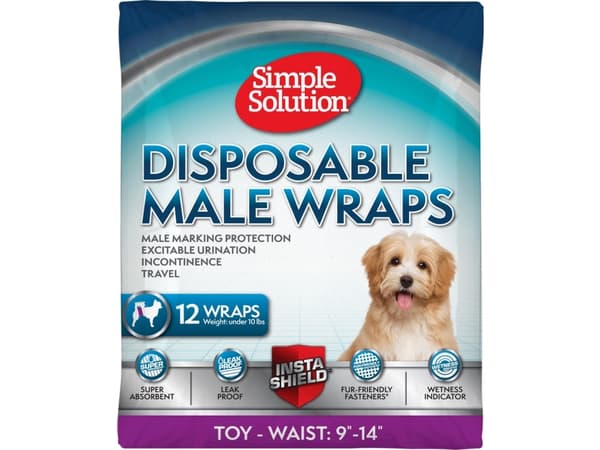 Simple Solution Engangs mavebånd til hanhunde, 12 stk., XS