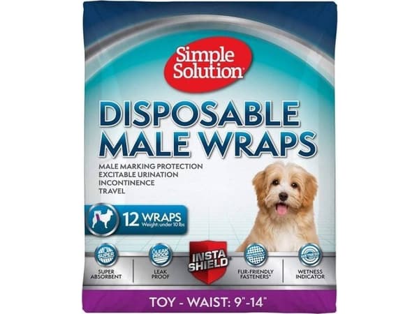 Simple Solution Engangs mavebånd til hanhunde, 12 stk., XS