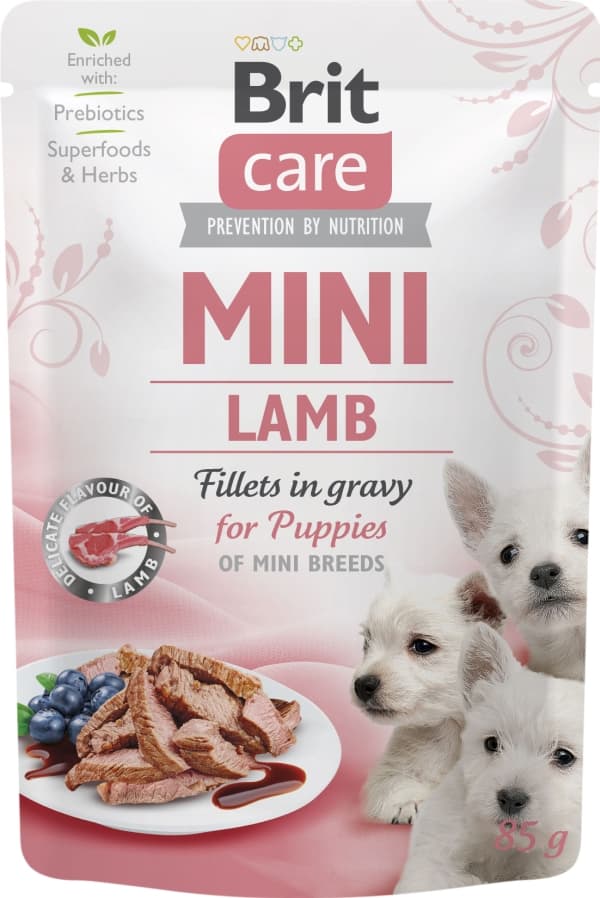 Brit Care Mini Puppy Lamb med lamm för valpar av små raser 85 g.