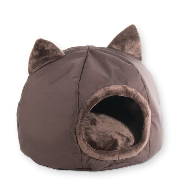GO GIFT kattbädd - brun - 40x40x34 cm