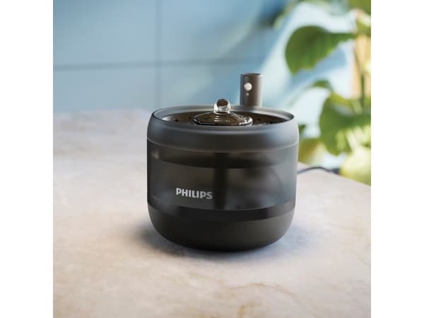 Philips 3000-serie Pet Series PAW3210/02 Vattenskål, automatisk vattendispenser för husdjur, plast, svart, inomhus, universal, 2,2 L