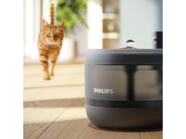 Philips 3000-serie Pet Series PAW3210/02 Vattenskål, automatisk vattendispenser för husdjur, plast, svart, inomhus, universal, 2,2 L