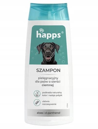 Happs Shampoo til hunde med mørk pels 200ml glans og pleje