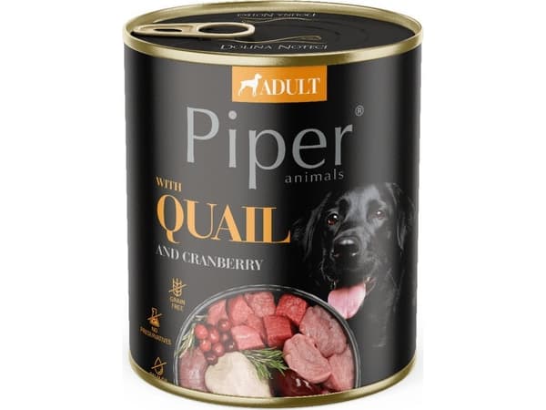 DOLINA NOTECI Piper Animals med vaktel - våtfoder för hundar - 800 g