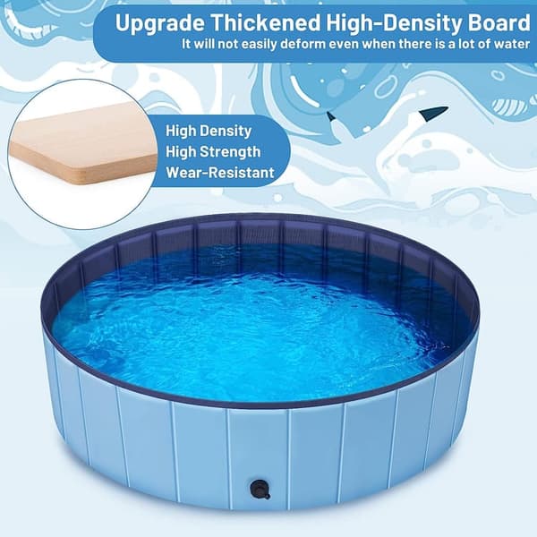 Lollanda Foldable Pet Pool – skridsikker og transportabel PVC-pool, robust og holdbar til hunde, katte og børn