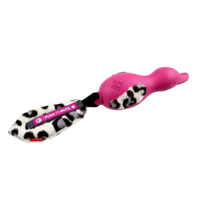 GiGwi Leksak PushToMute Duck Rosa M 30cm