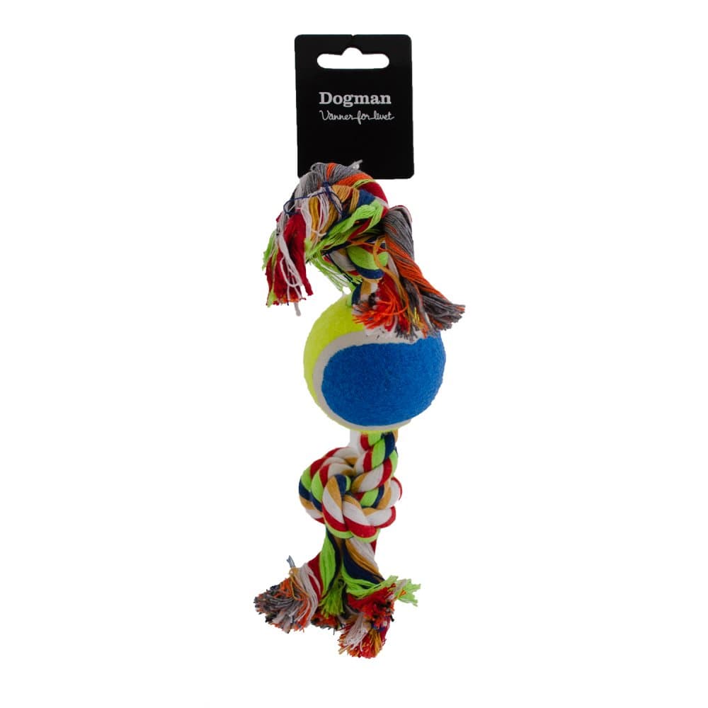 Dogman Leksak Rep med boll M 30cm