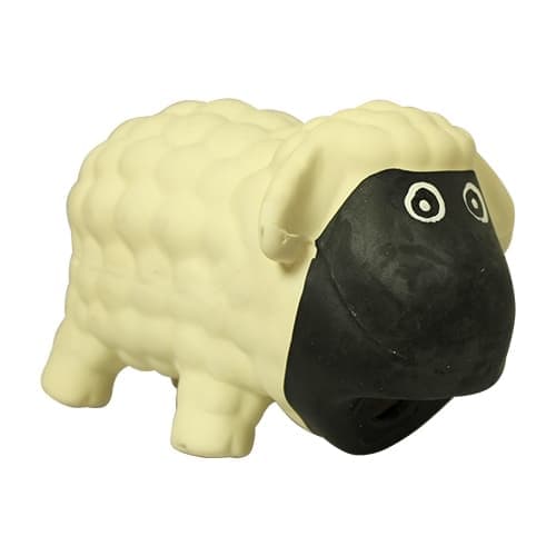 Får Latex, bräkande ljud, liten vit 14 cm.