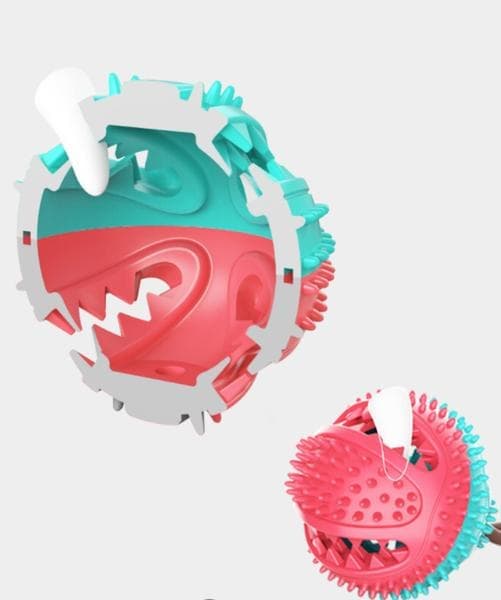 Multifunctional dog cat safe elastic cleaning teeth ball